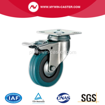 5-calowy, lekki, szary zestaw kółek z gumy z hamulcem